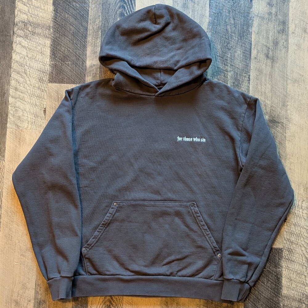 For Those Who Sin Retired Cowboy Hoodie Brown Medium Fleece FTWS